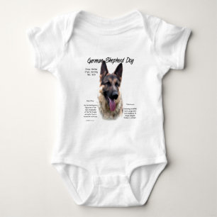 Historik för tyska Shepherd Hund Tee Shirt