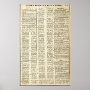 Historik för Tysklanda valhus Poster