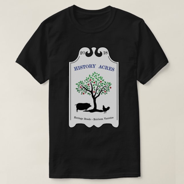 Historik förvärrar svart trirt  t shirt (Design framsida)
