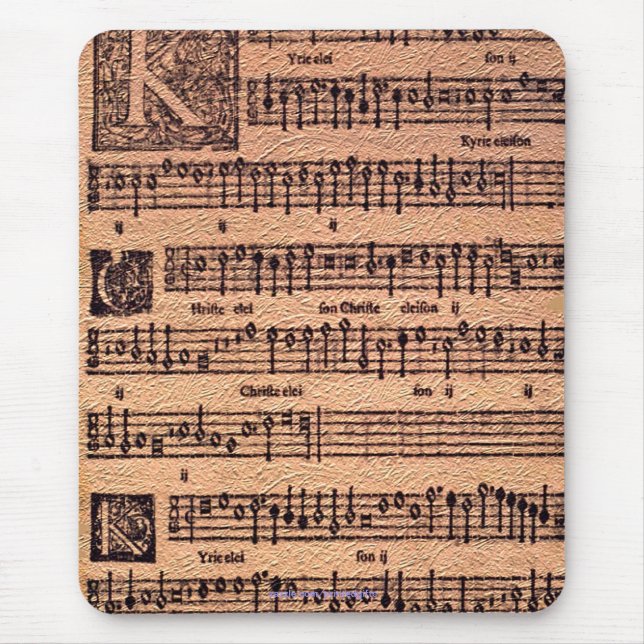 Historik Gregorian Chant Lakan Music Mousemat Musmatta (Framsidan)