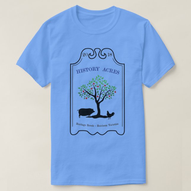 Historik har blått trirt  t shirt (Design framsida)