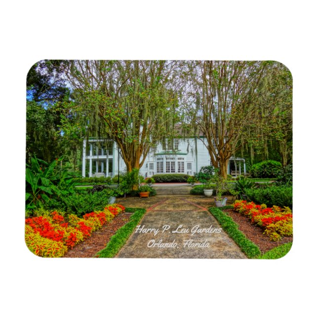 Historik Harry P Leu Gardens & Museum Orlando FL Magnet (Horisontell)