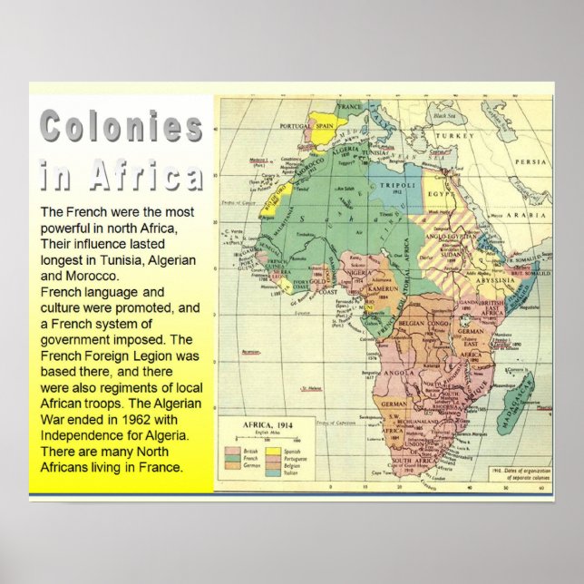 Historik, kolonisering, kolonier i Afrika Poster (Framsidan)