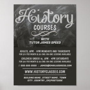 Historik, kontur, historikkursannonsering poster