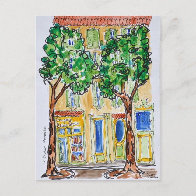 Historik Le Panier| Marseille, Frankrike Vykort (Framsida)