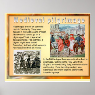 Historik, medeltida pilgrimsfärd poster