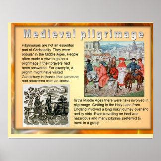 Historik, medeltida pilgrimsfärd poster
