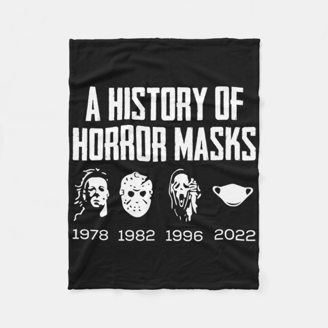 Historik över skräckmasker Lazy Halloween Costume  Fleecefilt (Framsidan)