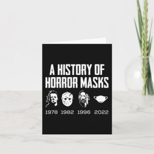 Historik över skräckmasker Lazy Halloween Costume Kort