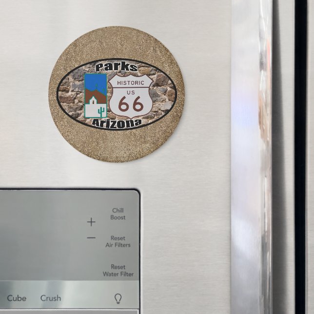 Historik över US Route 66 Parker Arizona Magnet (In Situ (Fridge))