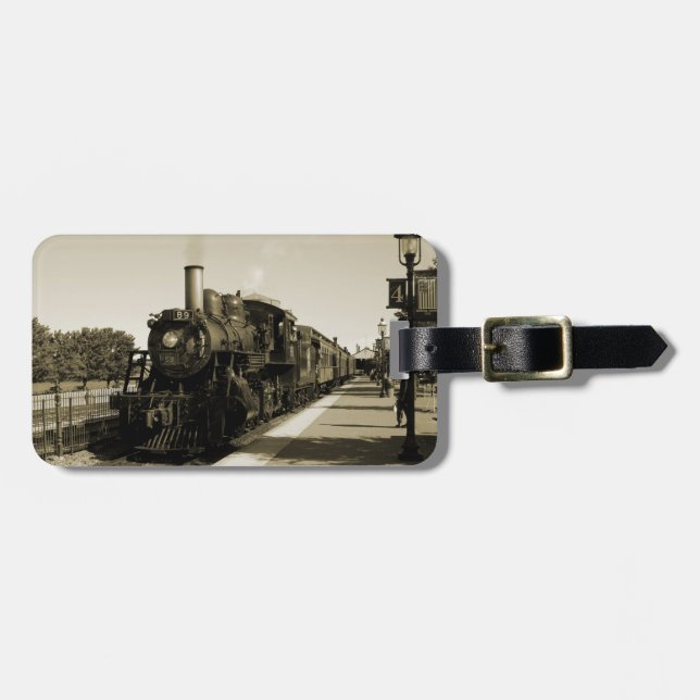 Historik Railroad Bagagebricka (Horisontell Framsida)