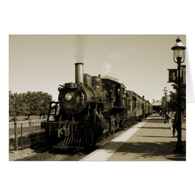 Historik Railroad Hälsningskort (Framsidan Horizontal)