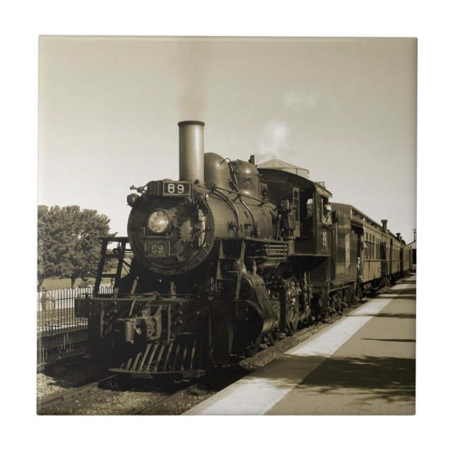 Historik Railroad Kakelplatta (Framsidan)