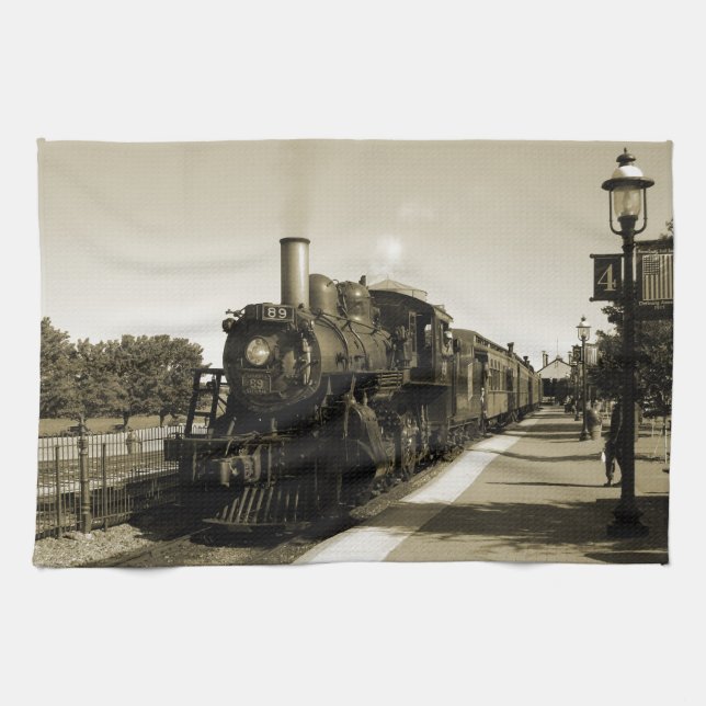 Historik Railroad Kökshandduk (Horisontell)