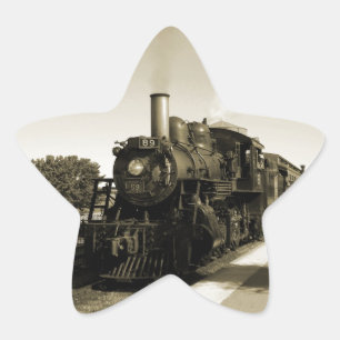 Historik Railroad Stjärnformat Klistermärke