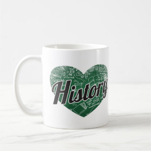 Historik Retro Heart Blackboard Kärlek Kaffemugg
