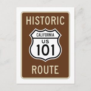 Historik Route US Route 101 (Kalifornien) - signat Vykort