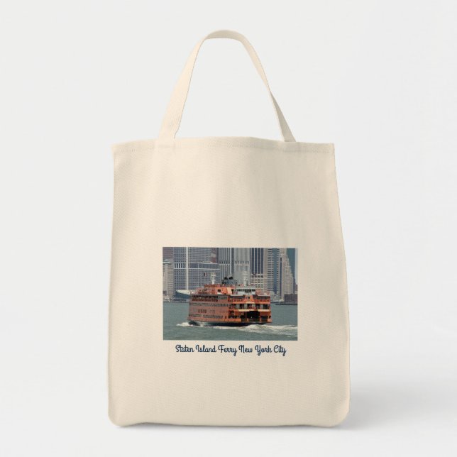 Historik Staten Island Ferry New York Tote Bag Tygkasse (Framsidan)