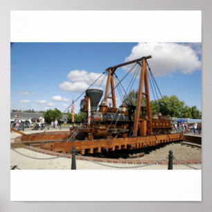 Historik Tåg Turntable Poster