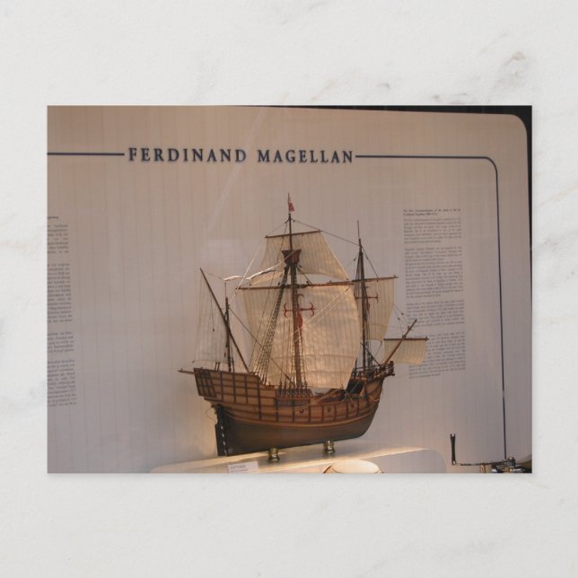 Historik, utforskare, Ferdinand Magellan Vykort (Framsida)