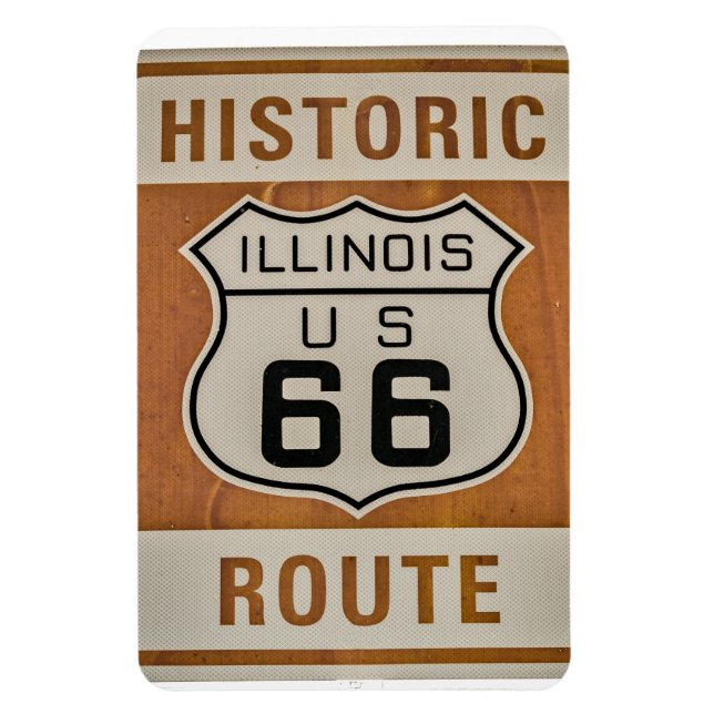 Historik väg 66 i Illinois Magnet (Vertikal)