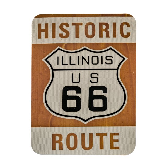 Historik väg 66 i Illinois Magnet (Vertikal)