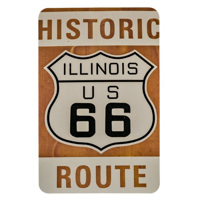 Historik väg 66 i Illinois Magnet (Vertikal)