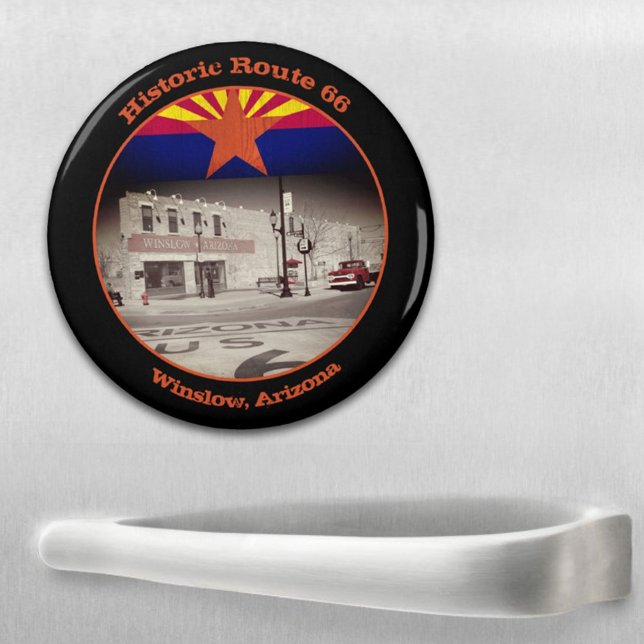 Historik väg 66 Mål Winslow Arizona Magnet (Skapare uppladdad)