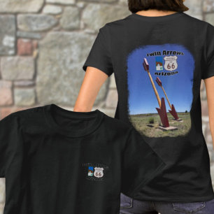 Historik väg 66 ~ Twin Pilar, Arizona Photo T Shirt