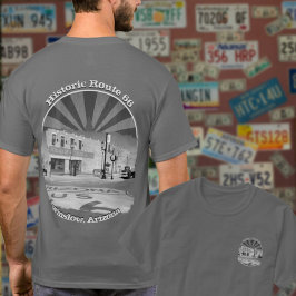 Historik väg 66 Winslow Arizona Front Back T Shirt
