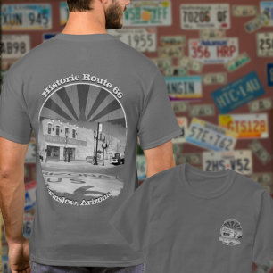 Historik väg 66 Winslow Arizona Front Back T Shirt