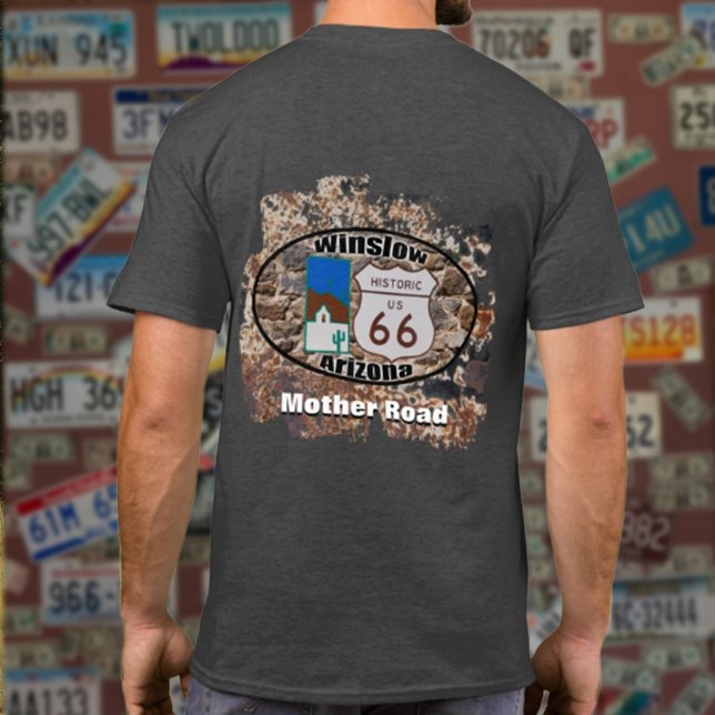 Historik väg 66 ~ Winslow, Arizona T Shirt (Skapare uppladdad)