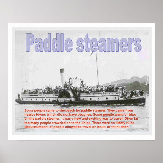 Historik, viktorianer, Seaside Paddle-ledare Poster (Framsidan)
