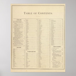 Historikatlas för Wisconsin-indexsida Poster