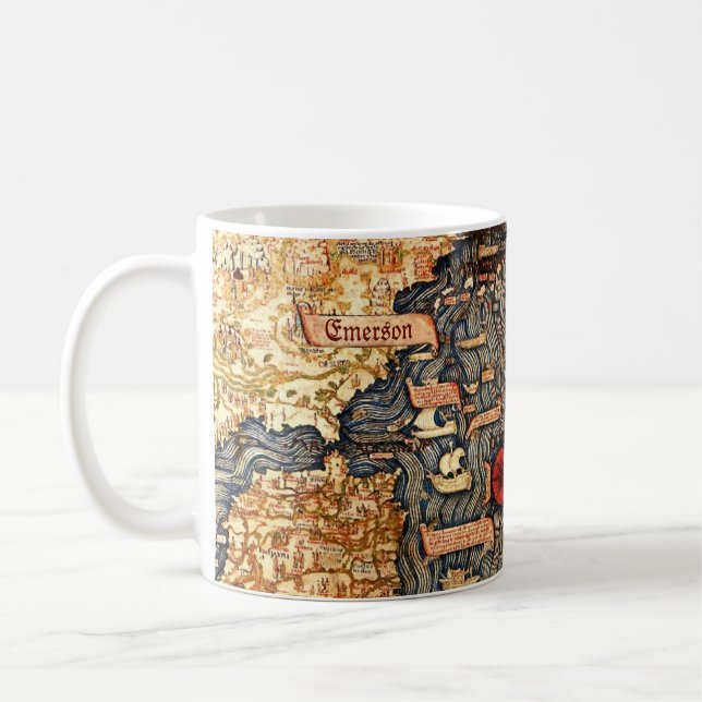 Historikbuffert Medieval Karta Kaffemugg (Vänster)