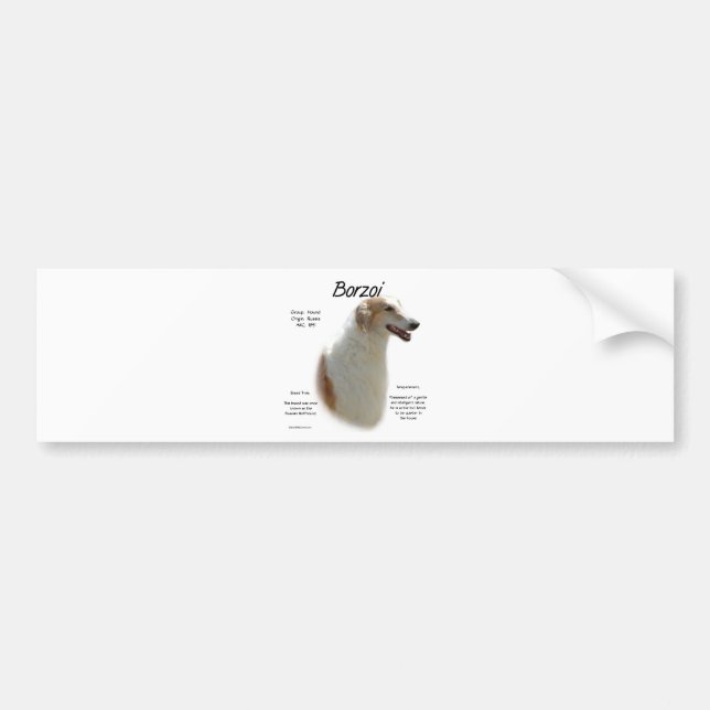Historikdesign för Borzoi Bildekal (Framsidan)