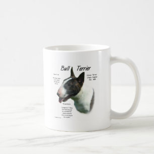 Historikdesign för Bull Terrier (färgad) Kaffemugg