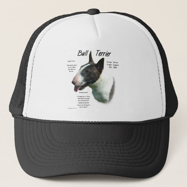 Historikdesign för Bull Terrier (färgad) Keps (Framsida)