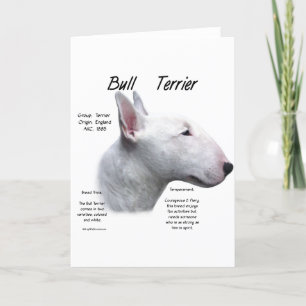 Historikdesign för Bull Terrier (wht) Helgkort