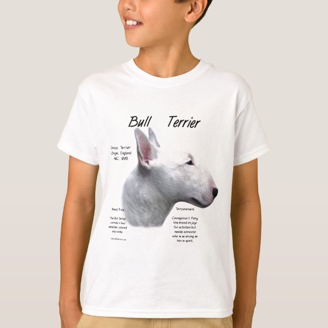 Historikdesign för Bull Terrier (wht) Tröja (Framsida)