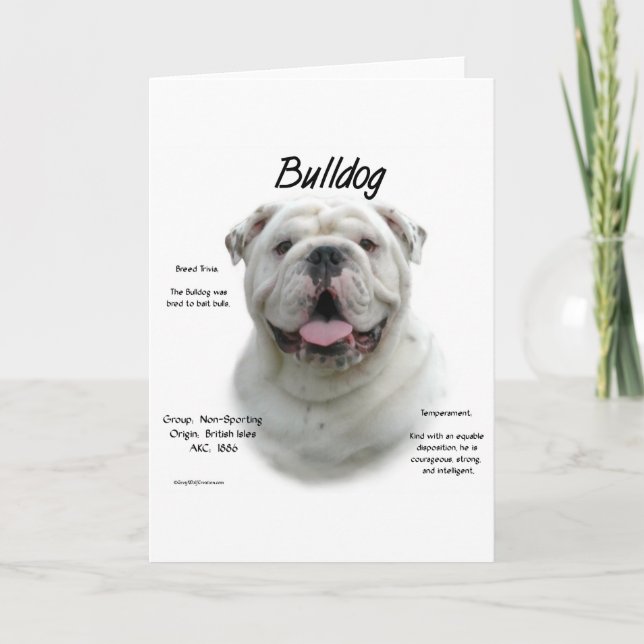 Historikdesign för bulldog helgkort (Framsida)