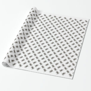 Historikdesign för bulldog presentpapper