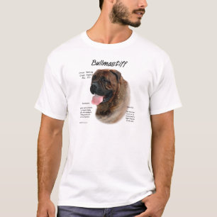 Historikdesign för bullmastiff (brindle) t shirt