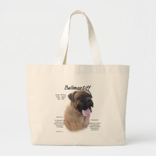 Historikdesign för bullmastiff (fawn) jumbo tygkasse
