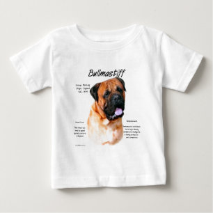 Historikdesign för bullmastiff (röd) tee shirt