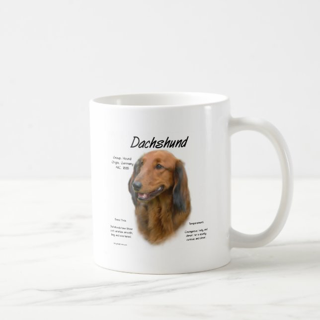 Historikdesign för Dachshund (långhårig) Kaffemugg (Höger)