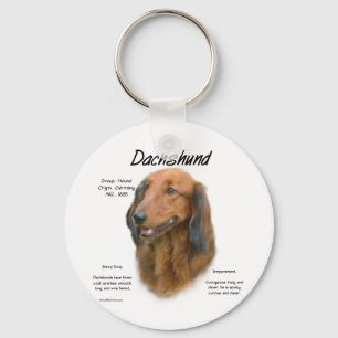 Historikdesign för Dachshund (långhårig) Nyckelring