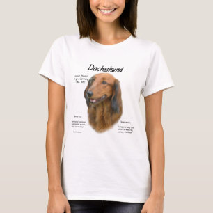 Historikdesign för Dachshund (långhårig) Tee