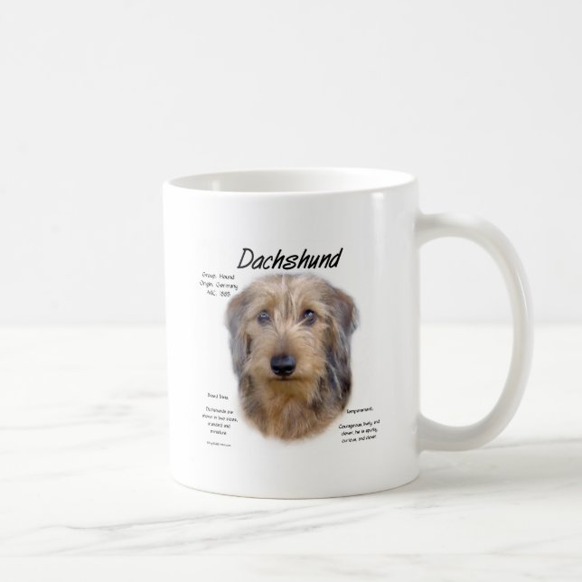 Historikdesign för Dachshund (trådhår) Kaffemugg (Höger)