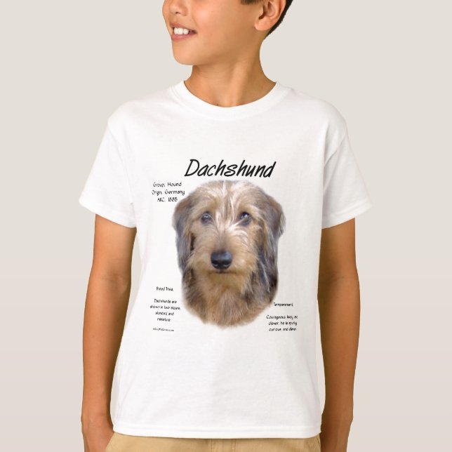 Historikdesign för Dachshund (trådhår) T-shirt (Framsida)